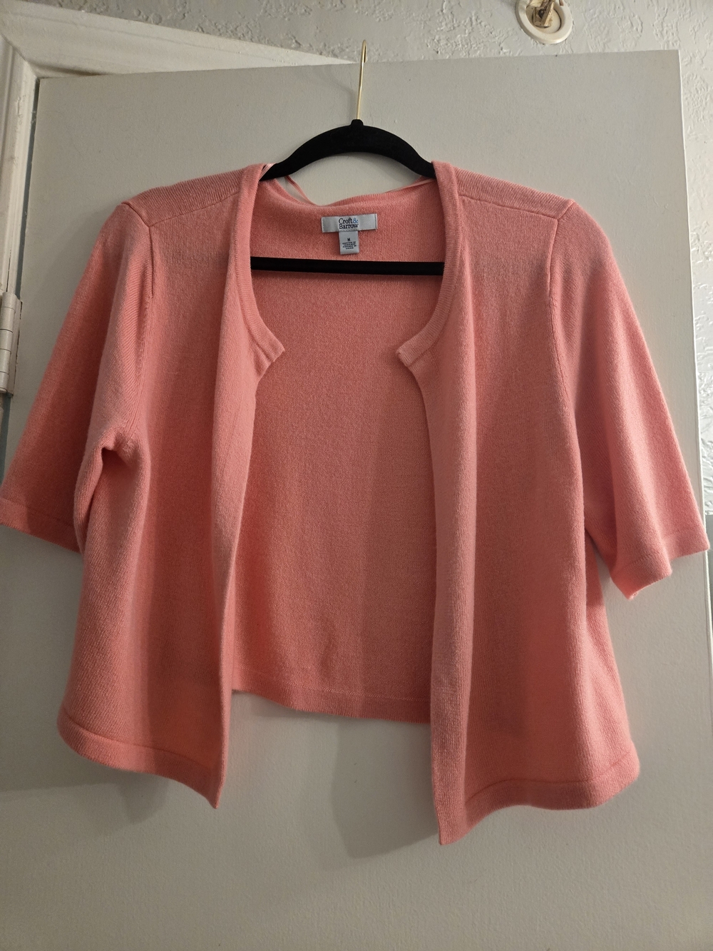 croft & barrow Coral Short-Sleeve Open Cardigan